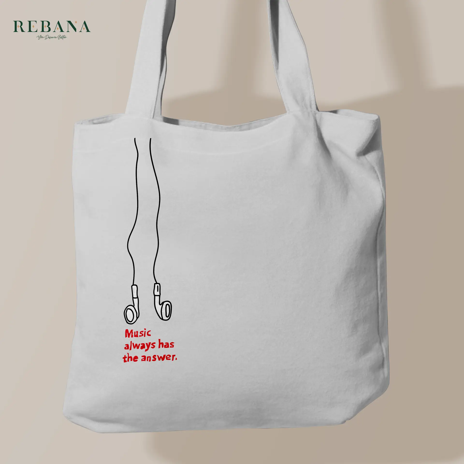 REBANA Canvas Tote Bag | Large Capacity Work & Daily Tote Bag Malaysia 03