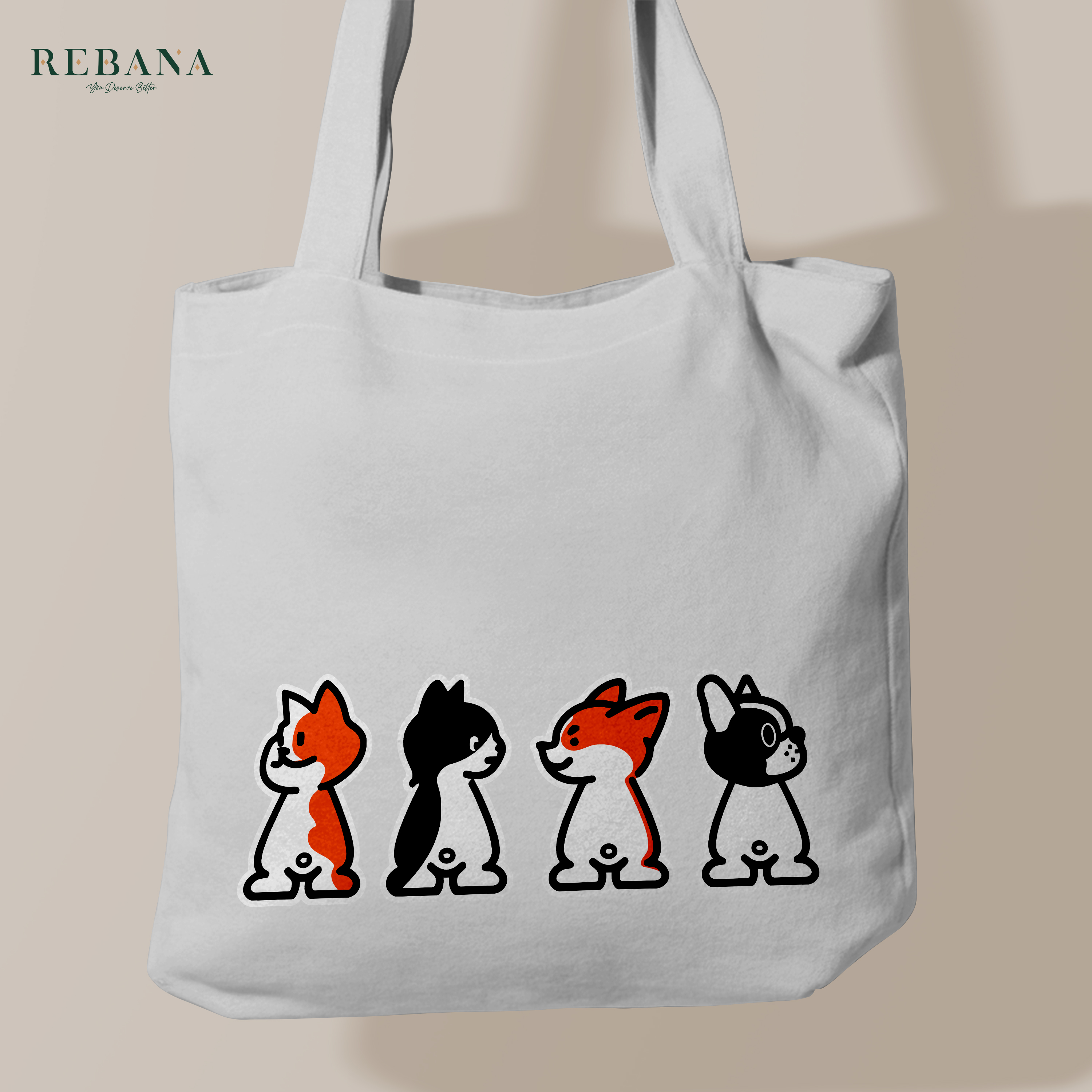 REBANA Canvas Tote Bag | Large Capacity Work & Daily Tote Bag Malaysia 01